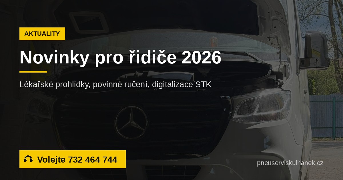 Novinky pro řidiče v roce 2026 – Auto Servis Kulhánek Sviadnov
